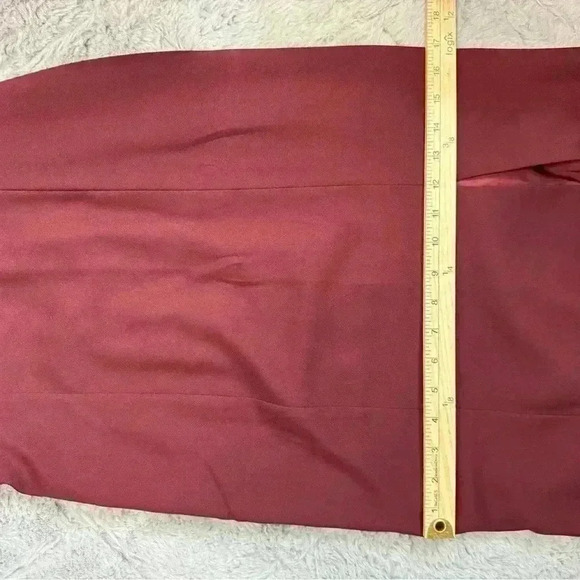 Amsale Eden Dress Size 6 In Ruby (Burgundy Red Shade) Bridesmaid BHLDN Maxi - Picture 8 of 13
